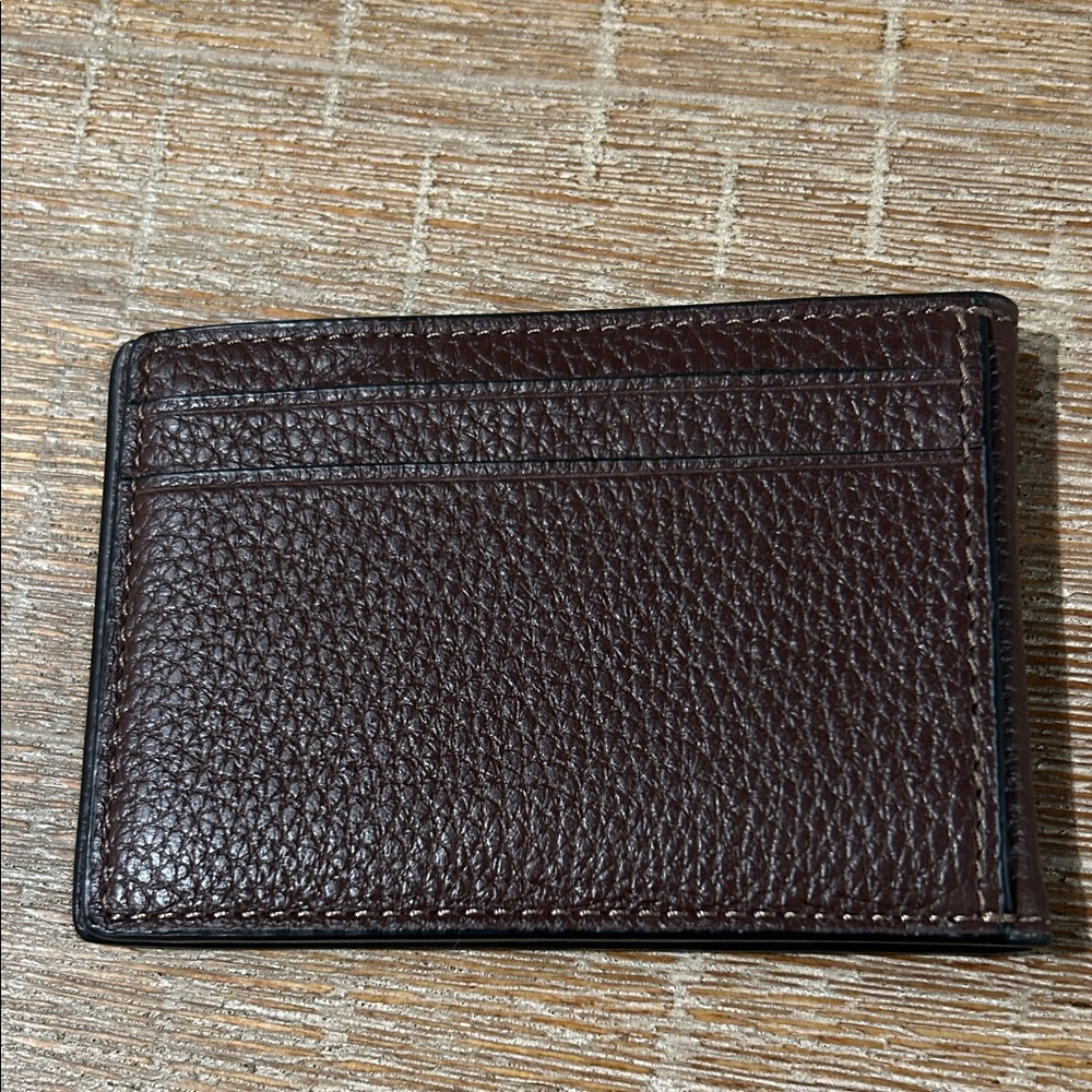 Coach Dark Brown Leather Card Holder - Picture 4 of 6